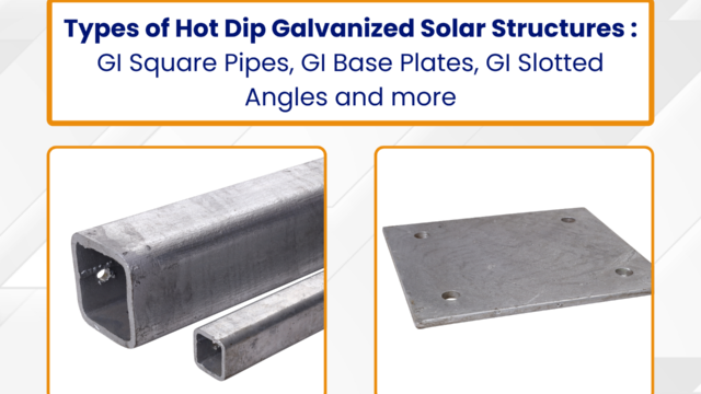 Solar Panel Structure | GI Square Pipes| Round Bar | Unistrut Channel | Slotted Angle | Hot Dip Galvanized - Parco Engineers.