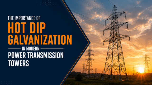 Hot dip galvanized electrical transmission towers