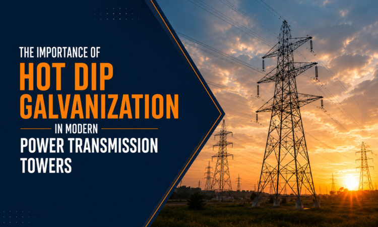 Hot dip galvanized electrical transmission towers
