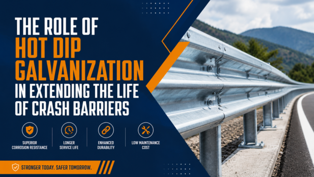 Hot dip galvanized highway crash barriers