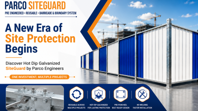 Parco SiteGuard Hot-Dip Galvanized Site Barricade System for Construction and Infrastructure Projects | Parco Engineers